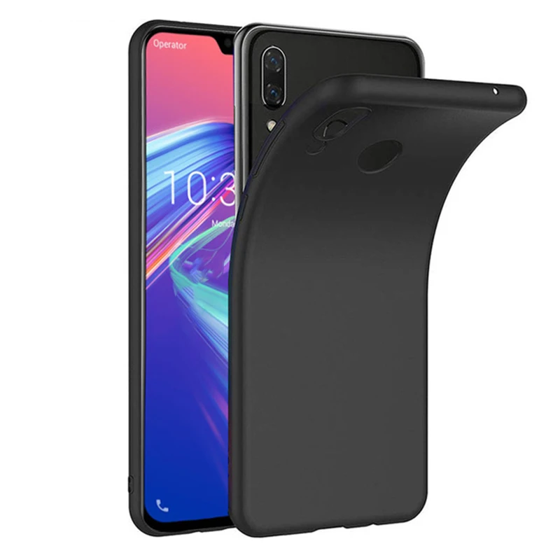MUCHI Full Tempered Glass + Slim Matte Soft Silicone Phone Cover Case For ASUS Zenfone Max Pro M2 ZB631KL ZB633KL Cases |