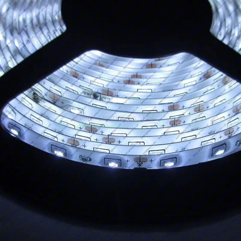 5 м/рулон 300 светодиодный s супер яркий 3014SMD DC12V 60 Светодиодный/м гибкий Светодиодные ленты IP65 эпоксидной смолы Водонепроницаемый, белый/теплый белый Цвет