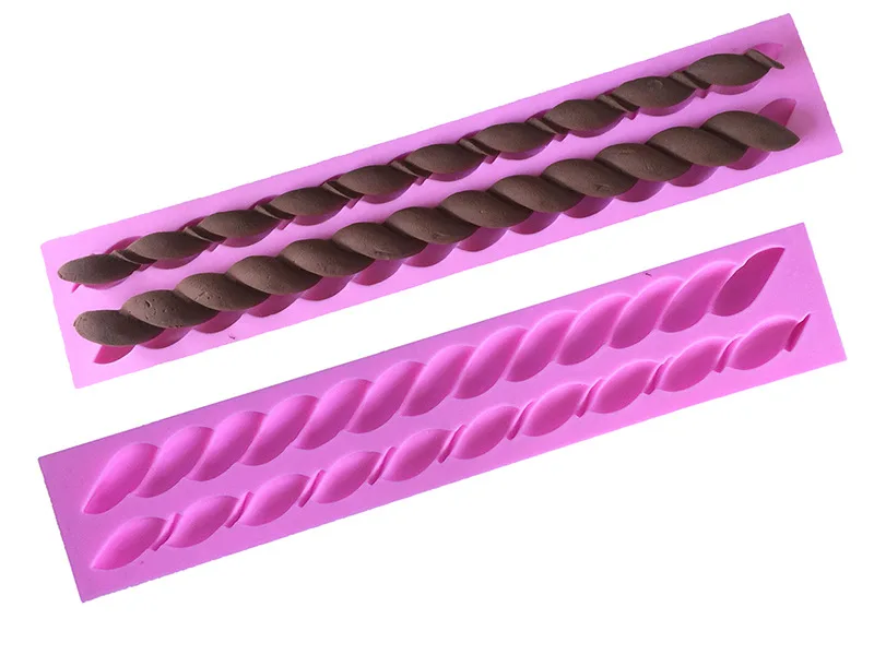 Длинные веревки 3D торт границы силиконовые формы инструменты для украшения