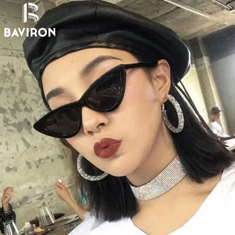 BAVIRON винтажные кошачьи Солнцезащитные очки женские сексуальные ретро в форме