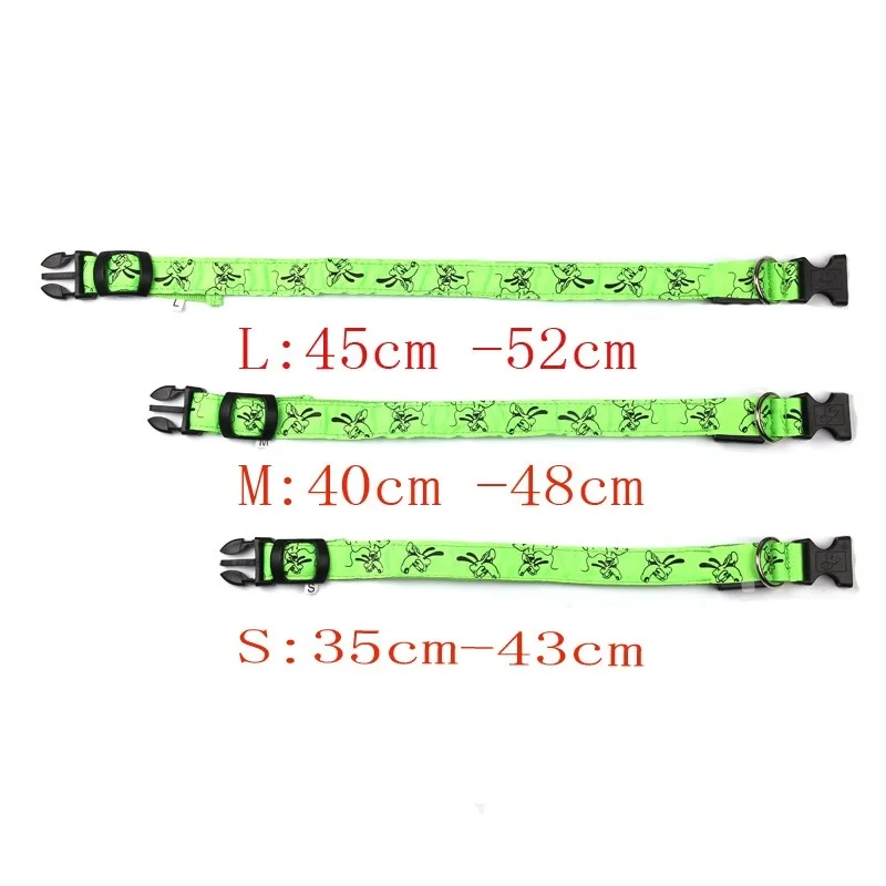 Светодиодный ошейник для собак светящийся в темноте нейлоновый кошек маленьких