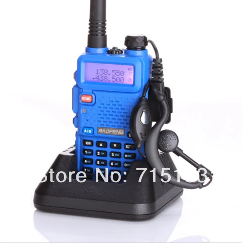 BAOFENG UV 5R синий цвет двухдиапазонный двусторонний радиоприемник Baofeng портативный