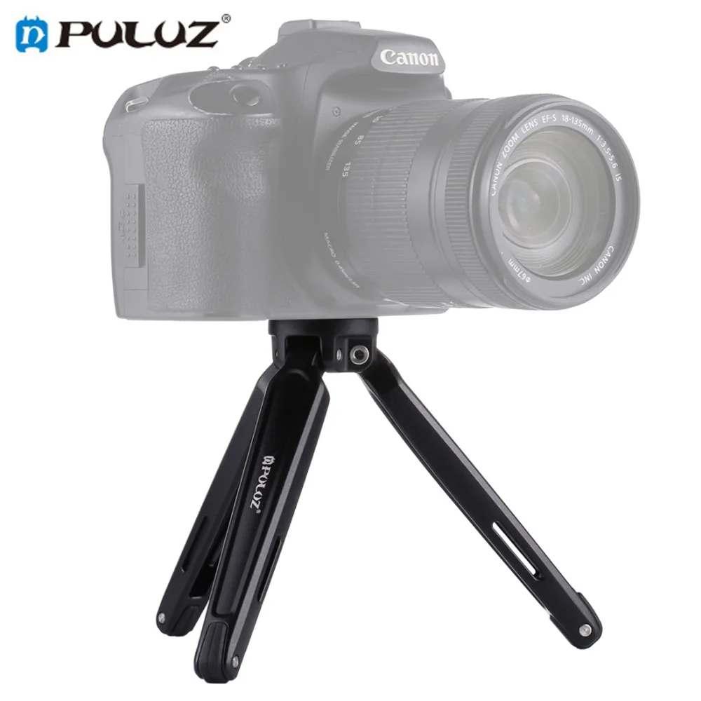 PULUZ карманный мини металлический Настольный Штатив с 1/4 дюймовым до 3/8 резьбовым