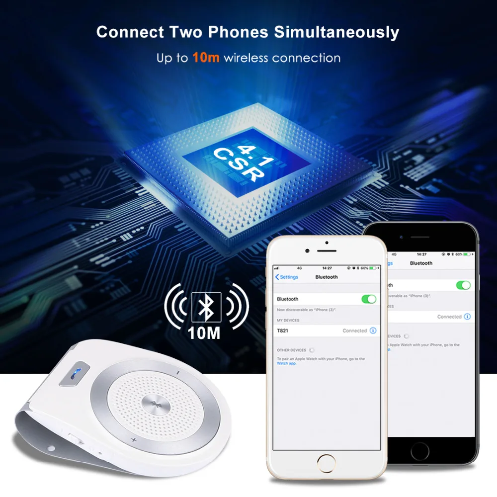 Bluetooth комплект Handfree для автомобиля беспроводная автомобильная Колонка 4 1 EDR Siri