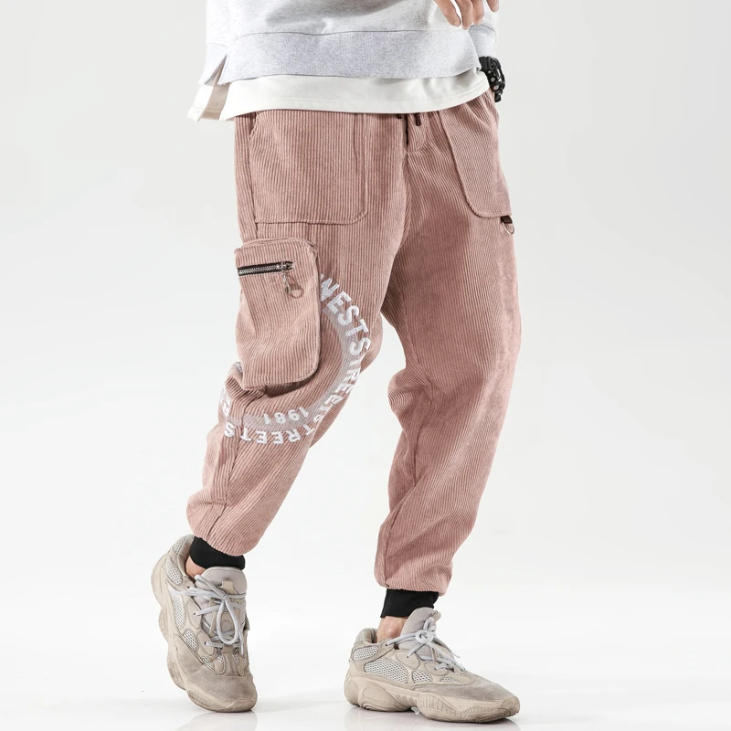 Цветные лоскутные шаровары для бега с карманами на молнии мужские повседневные