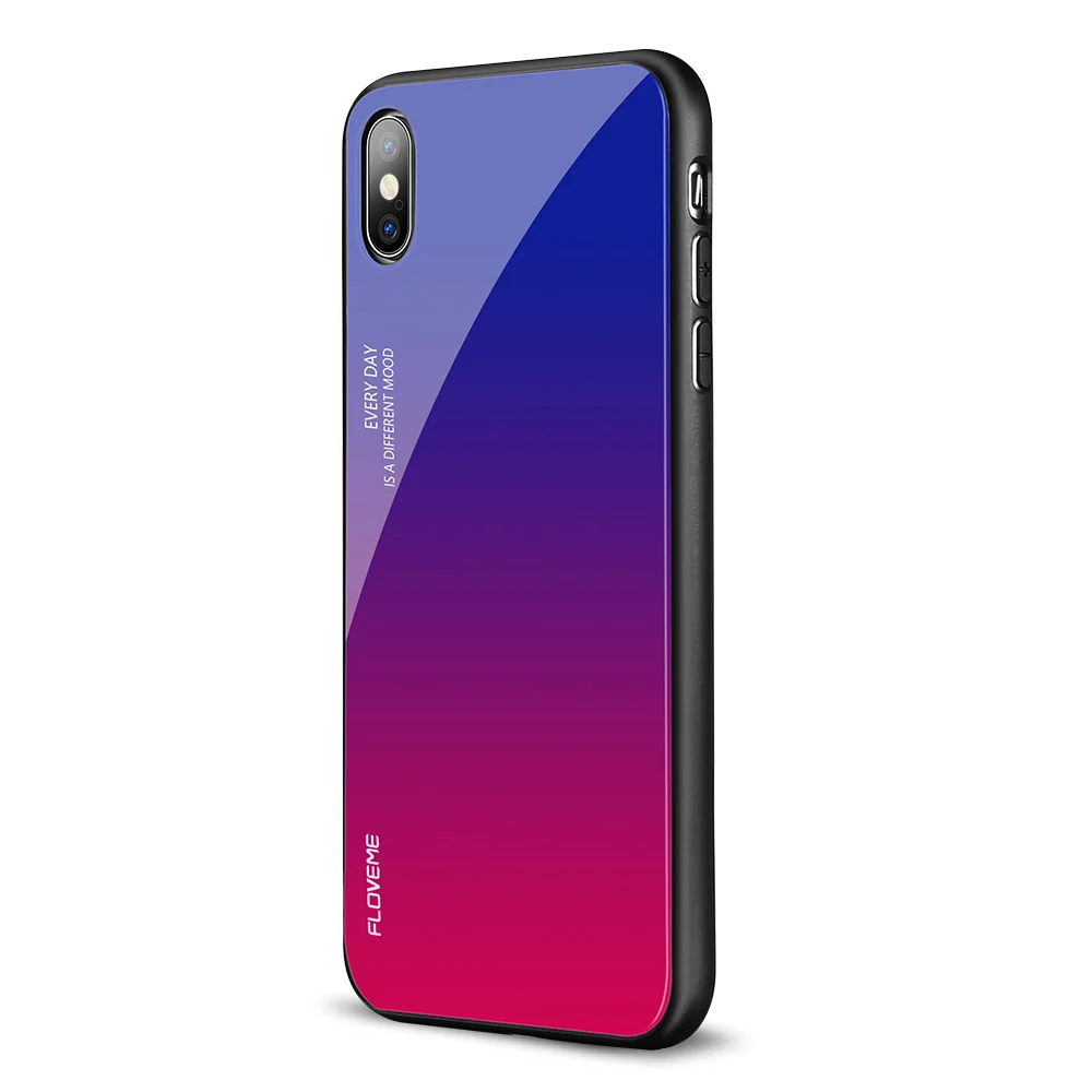 KISSCASE Tempered Glass Case For iPhone 7 X XS MAX 6 6S 8 Plus XR 5 5S SE Back Cover 6s Phone |