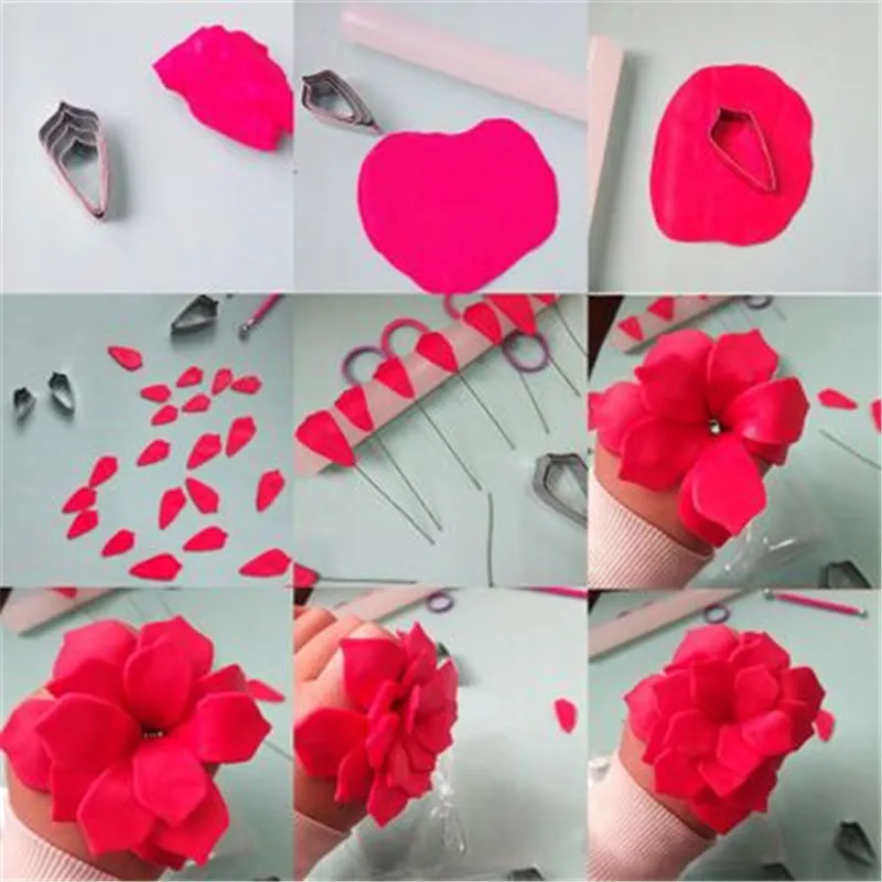 Flower Shape Stainless Steel Cookie Cutters Petal Baking Biscuit Mold Pastry Fondant Cake Cutter Decorating | Дом и сад
