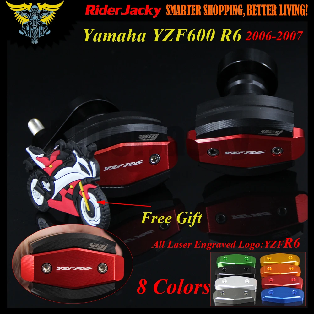 

Red Blue Black Motorcycle Frame Crash Pad Engine Stator Cover Slider Protector For Yamaha YZF600 R6 06-07 YZF R6 YZFR6 2006 2007