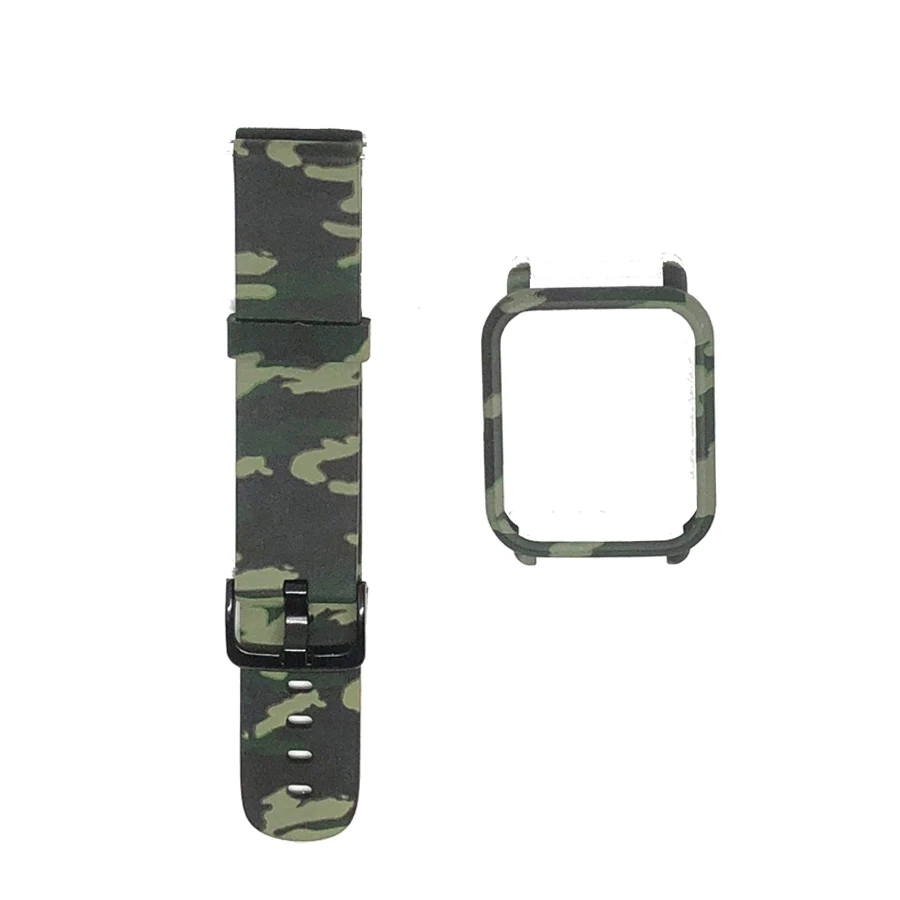 Package A 2 в 1 для Amazfit Bip ремешок для часов+ защитный чехол для часов из поликарбоната корпус Рамка протектор для Huami Amazfit Bip аксессуары - Цвет: Package A