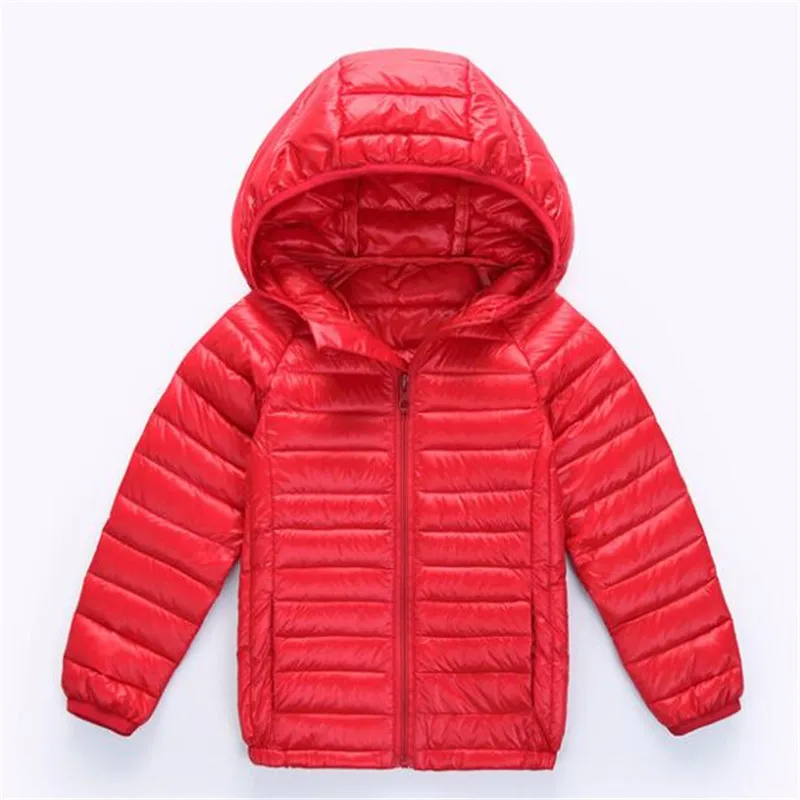2018 детские яркие цвета теплые белые куртки на утином пуху Одежда для мальчиков и