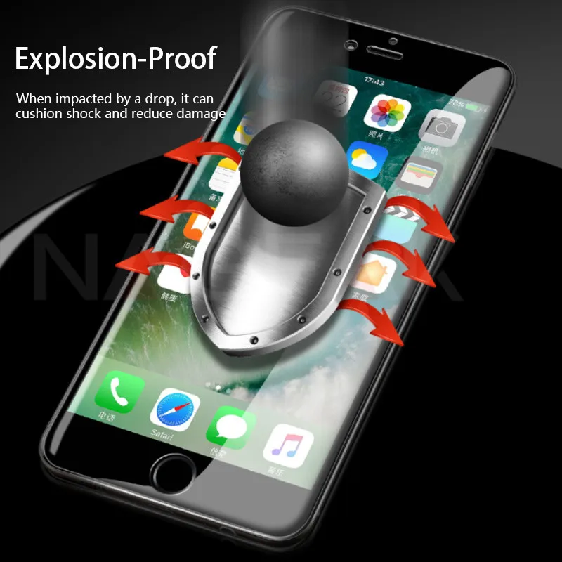 NAGFAK 0 15 мм Гидрогелевая Мембрана пленка для iPhone 8 7 Plus 6 6s X с инструментом Защитная