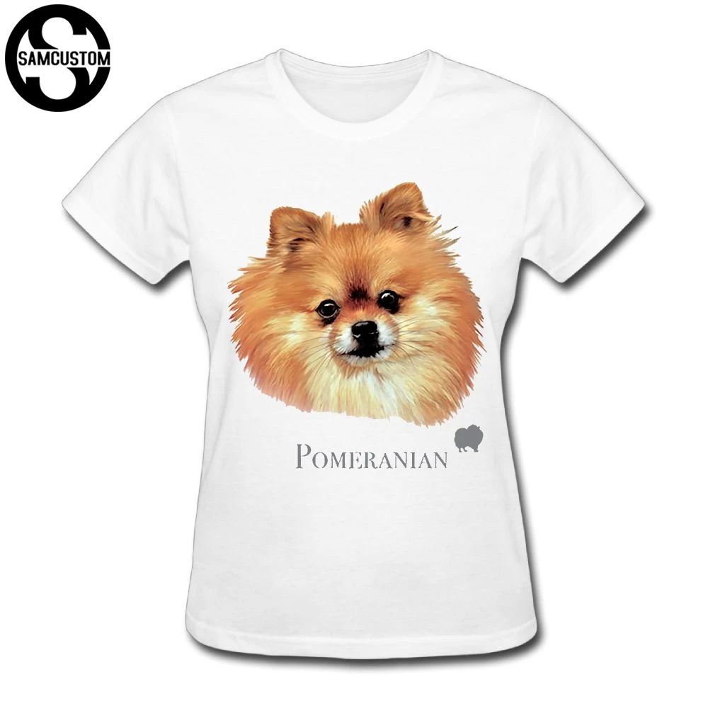 SAMCUSTOM милые Pomeranian футболки для женщин Harajuku Забавный продукт повседневные женские