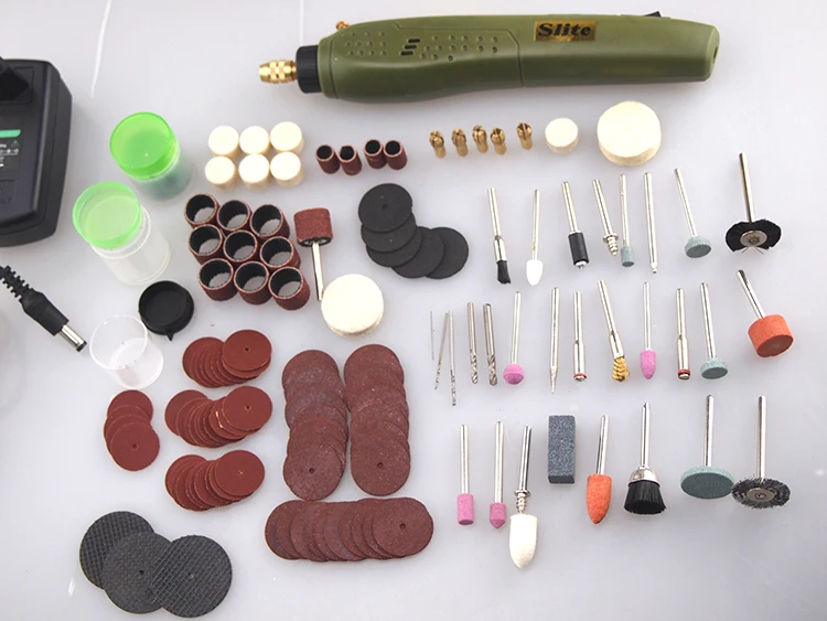 SLITE Мини Электрическая Дрель с 105 шт. набором шлифовальных насадок Мультифункциональный Гравировальный Инструмент набор 18000об/мин.