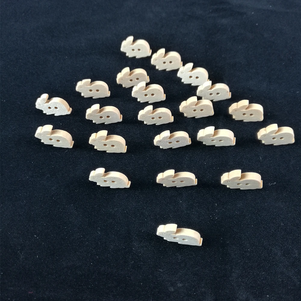 50 шт Кролик декоративные деревянные пуговицы для шитья рубашки одежда