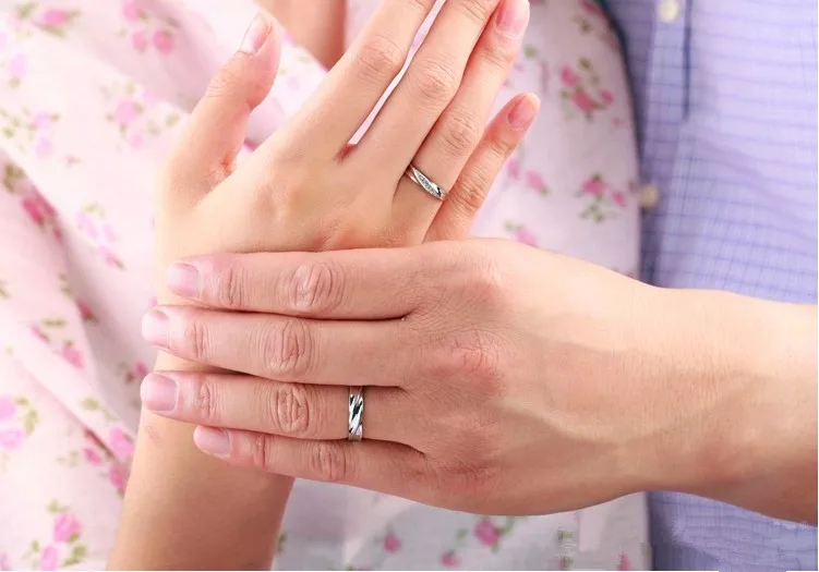 Парные оригинальные покрытые ювелирные изделия обручальные кольца пара