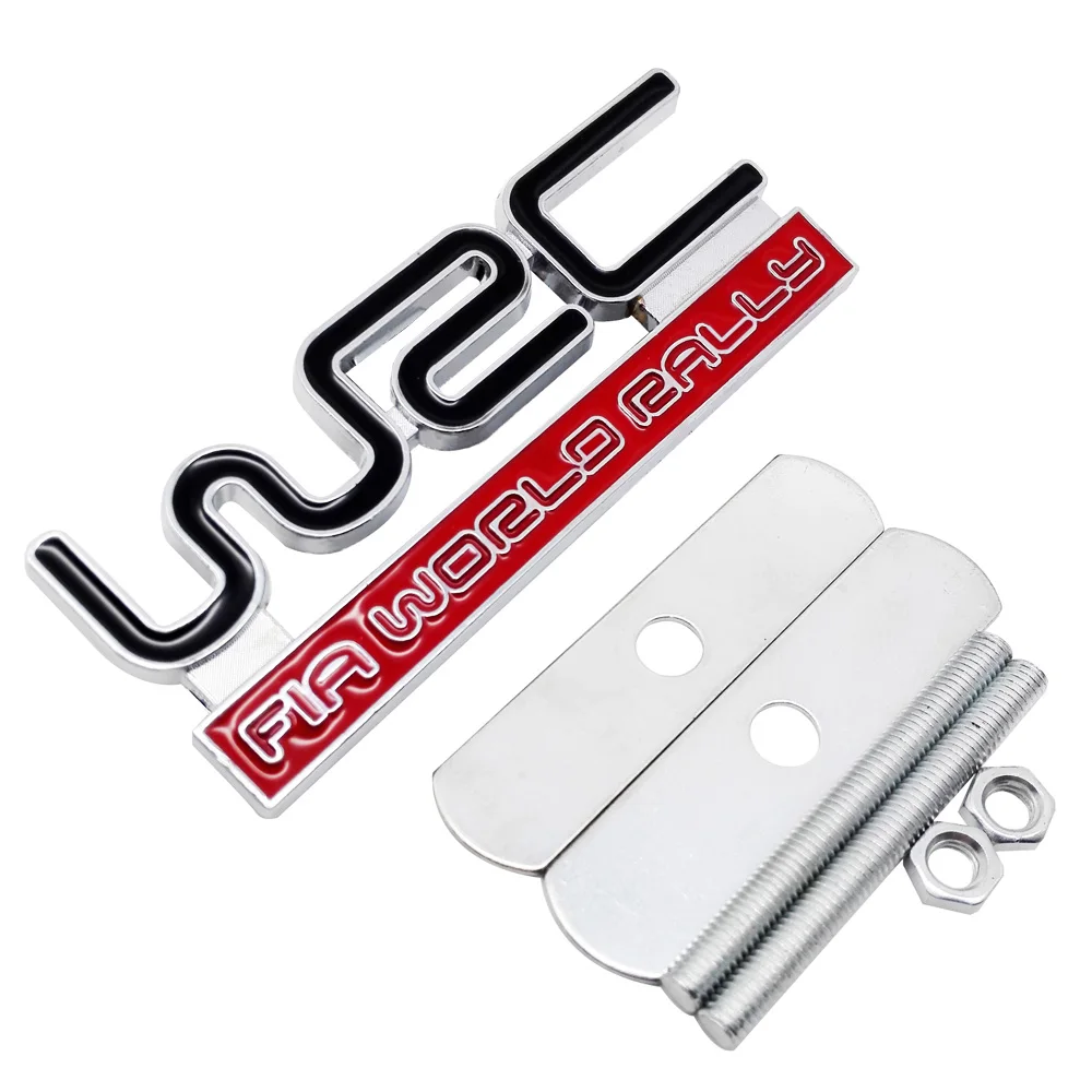 For WRC Car Grille Emblem Badges For Subaru Forester Ford Focus Toyota Mitsubishi VW Volvo Jeep Citroen Auto Sticker Accessories