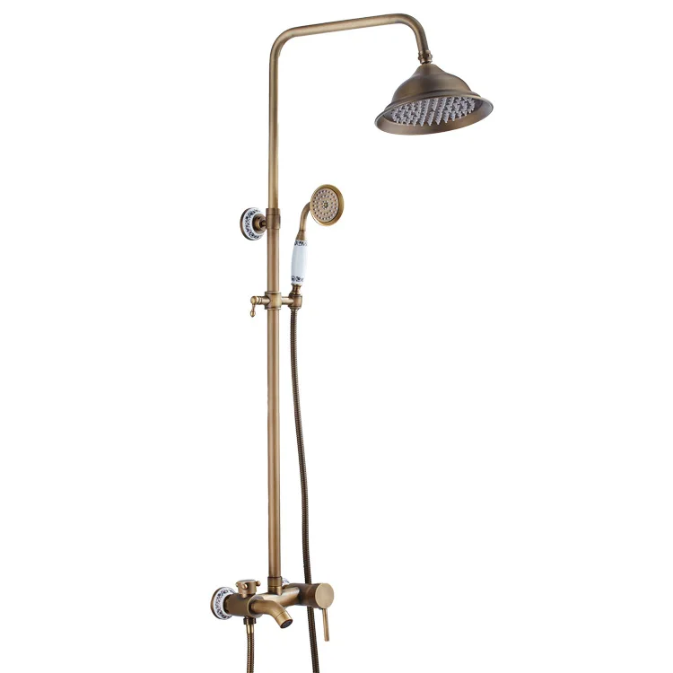 Античный латунный Набор смесителей для душа настенный смеситель 8 &quot смесители