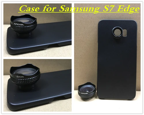 for Samsung s7edge Apexel объектив 18 мм HD широкоугольный оптический Pro объектив камеры мобильного телефона комплект 0.6X для samsung galaxy s8 plus S7 S6 и телефона 18 мм - Цвет: for Samsung s7edge