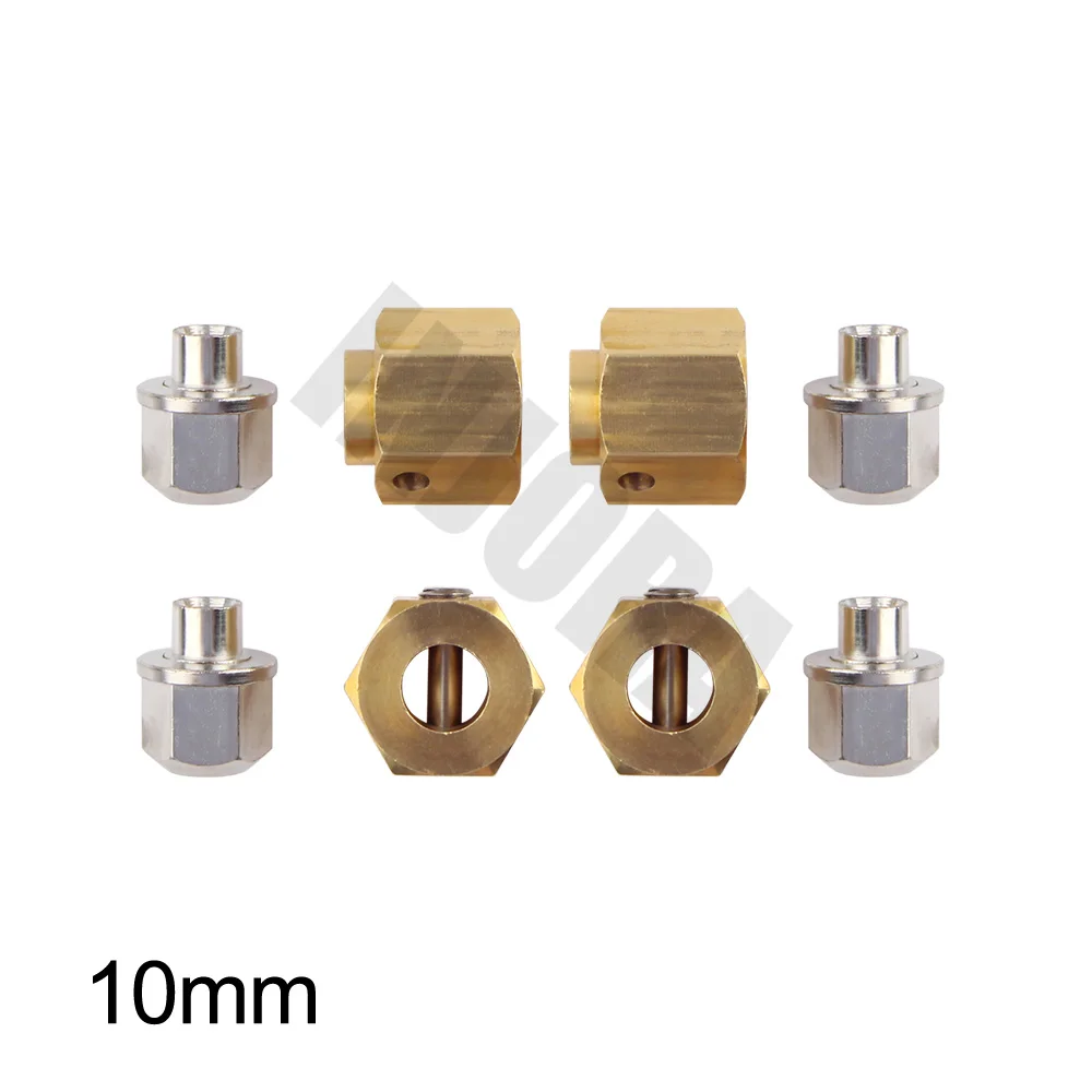 10MM INJORA 5/8. 5/10 мм тяжелее Латунь 12 мм колеса с шестигранной Расширенный адаптер для RC Гусеничный Traxxas TRX4 TRX-4 - Цвет: 10MM
