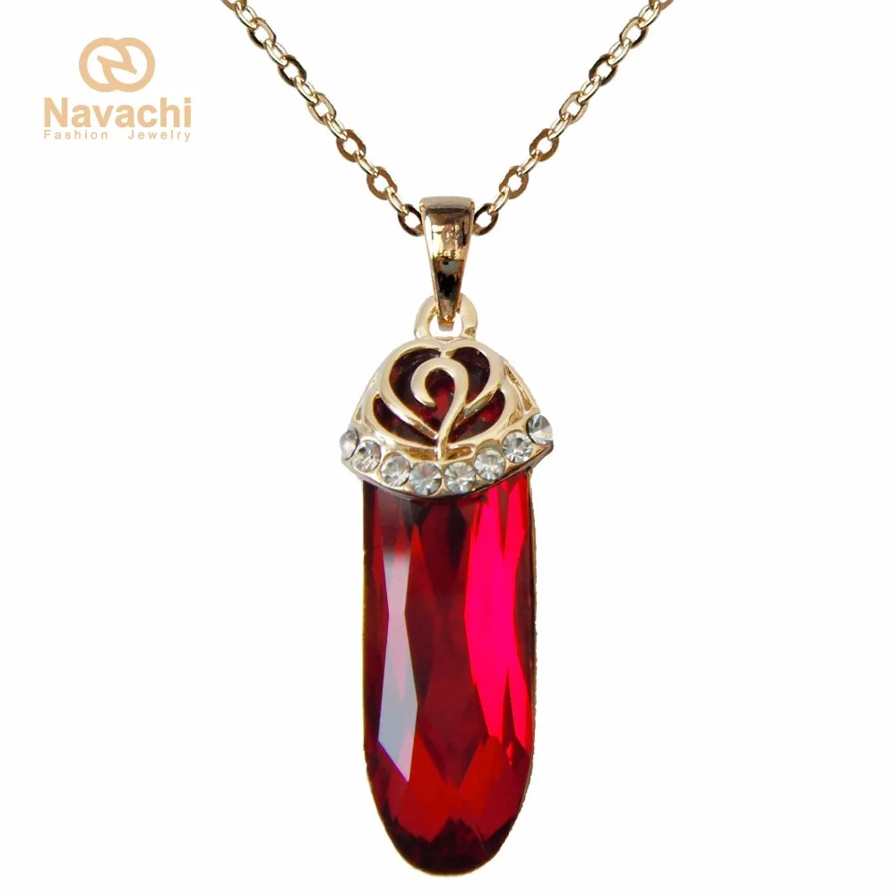 Navachi цветок капли воды Красочный Кристалл кубический циркон кулон ожерелье