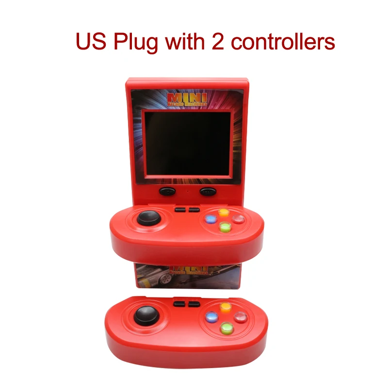 2pcs Red-US 2,8 дюймовый экран мини портативный игровой плеер встроенные 100 игры с двумя контроллерами игровая машина Классическая портативная игровая консоль - Цвет: 2pcs Red-US