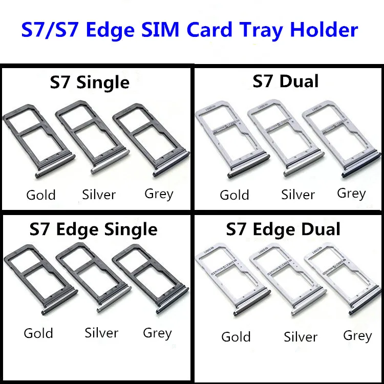 10 шт. держатели для Sim карт Samsung Galaxy S7 Edge G935|dual sim card reader|sim reader holdersim holder |