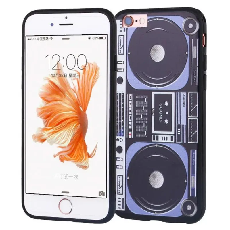 Бренд i6 Телефон Случае Для Apple iPhone 6 s 3D край Мягкой силикон + Акриловые камеры