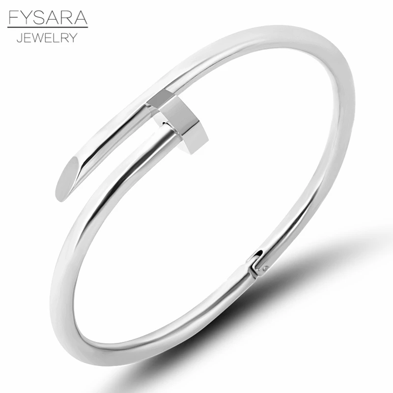 FYSARA, квадратный/шестигранный винт, манжеты для ногтей, браслеты, браслеты для женщин, роскошные ювелирные изделия, золотой цвет, нержавеющая сталь, браслеты с подвесками