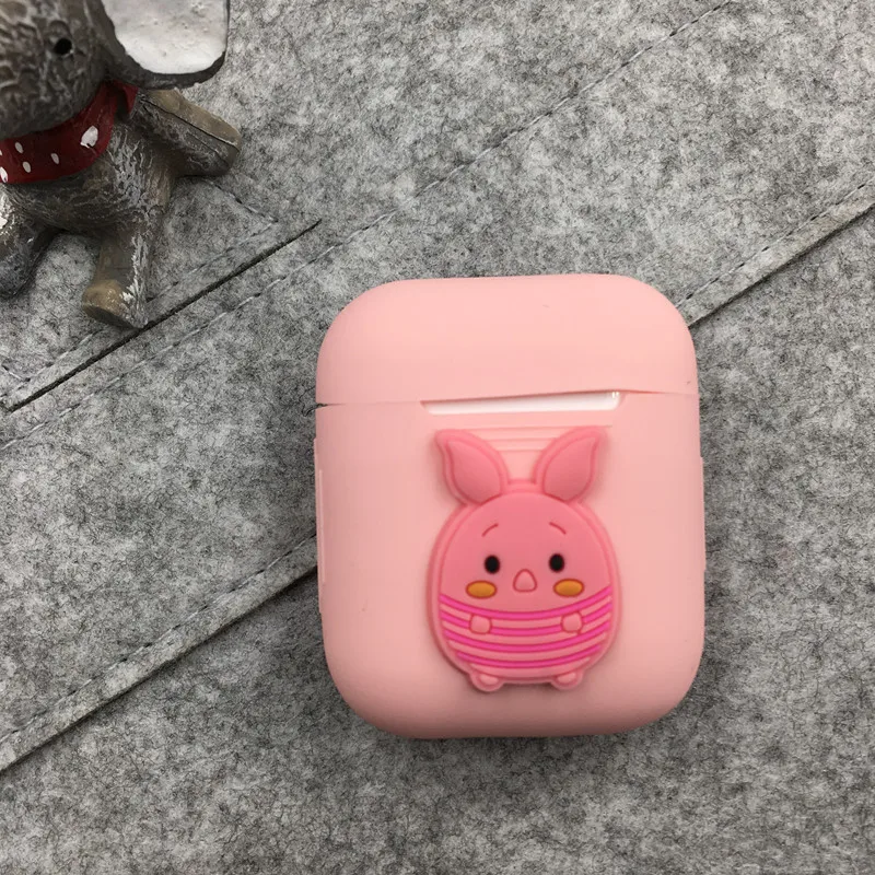 Мультяшный Мягкий силиконовый чехол для Airpods, противоударный защитный чехол для наушников, водонепроницаемый чехол для iPhone 7 8, аксессуары для гарнитуры