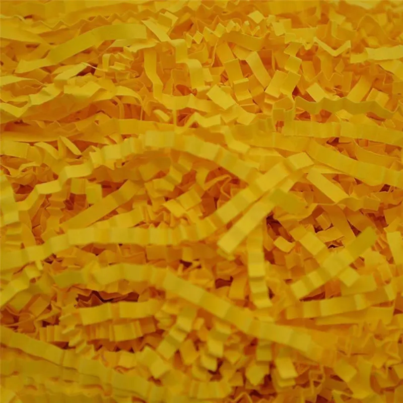 Yellow Paper 1000 г сморщенная нарезанная бумага Shred наполнитель для подарочной упаковки корзина для хранения крафт постельные принадлежности ювелирные изделия Упаковка Дисплей Аксессуары - Цвет: Yellow Paper