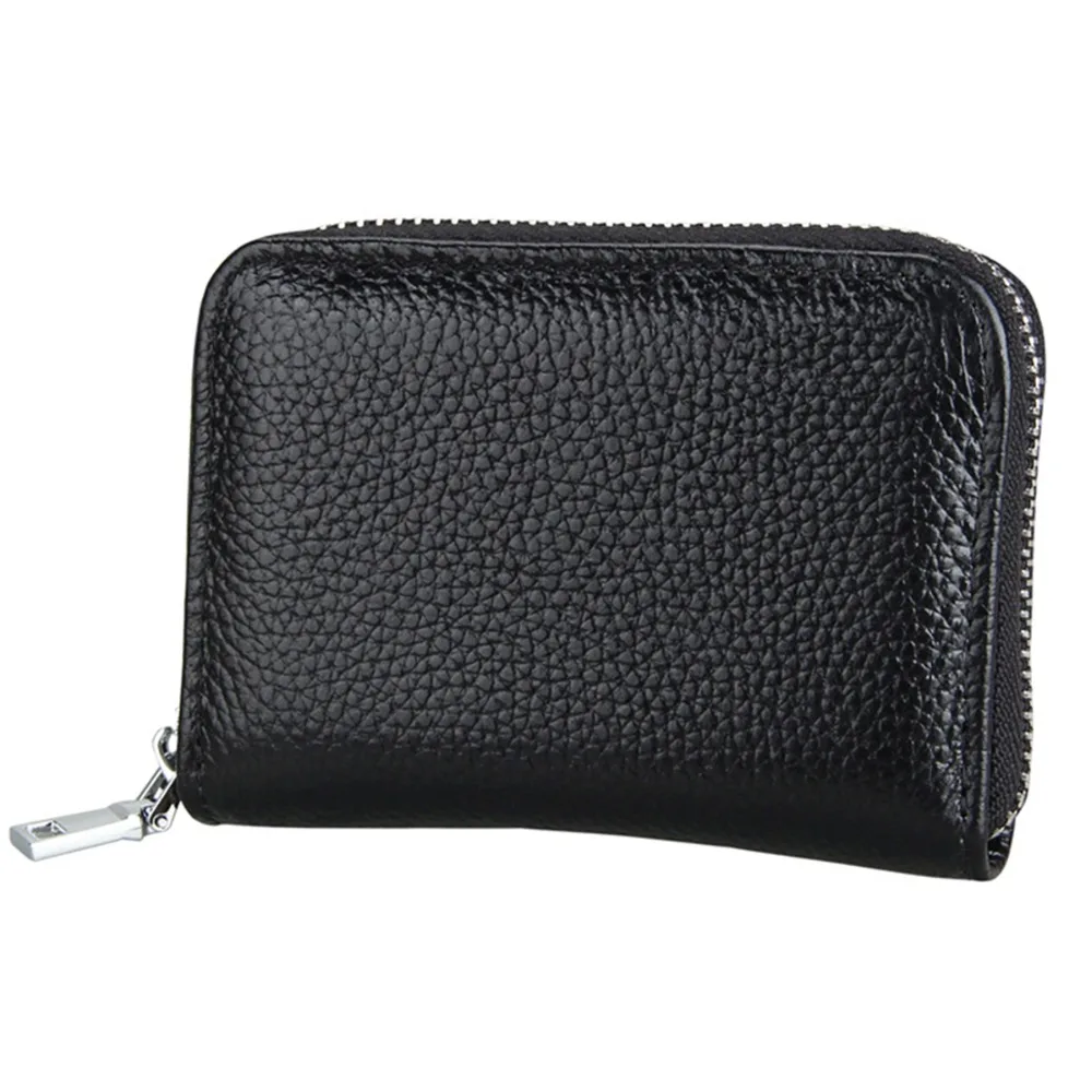 Противокражный кошелек с RFID защитой для мужчин и женщин винтажный кожаный