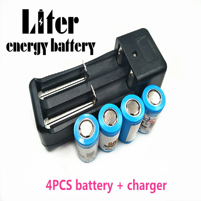 Литровая батарея ICR 18350 литиевая 1200mAh 3 7 V аккумуляторная + зарядное устройство для