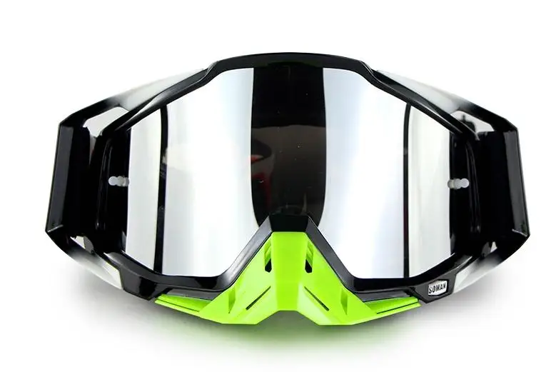 Black silver Лидер продаж, оригинальные Брендовые очки Soman для мотокросса, ATV Casque, мотоциклетные очки, гоночные мотоциклетные солнцезащитные очки, велосипедные очки - Цвет: Black silver