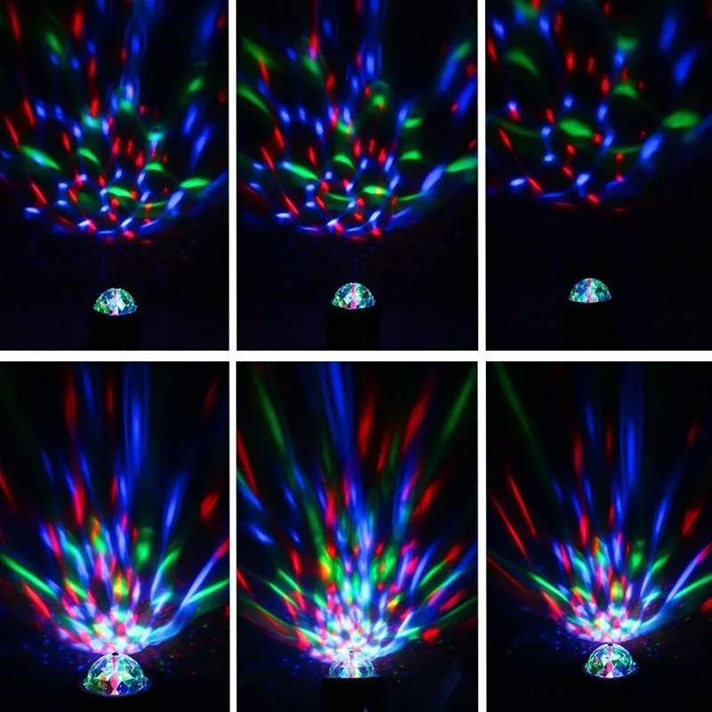 6pcs/lot USB Mini RGB Unique 2 in 1 LED Auto Rotating Party DJ Disco Stage Lighting + White Led Desk Lamp Free Shipping |