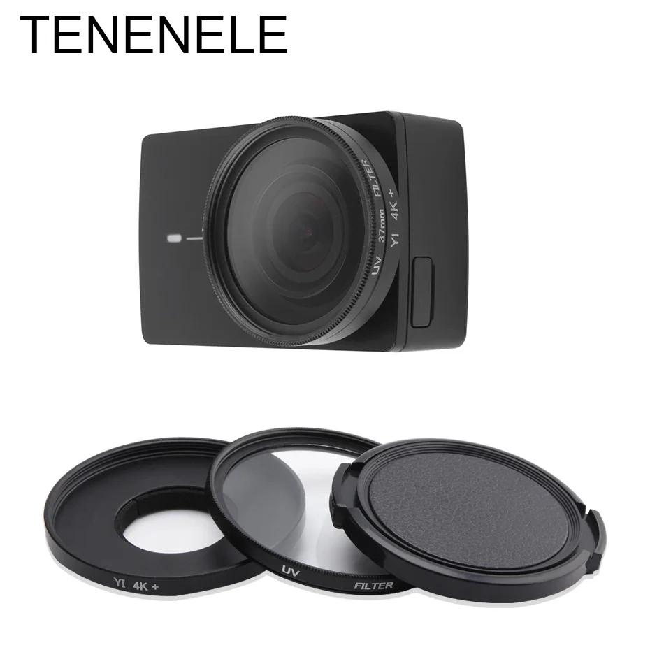 TENENELE для Yi 4 K Lite действие Камера фильтр CPL/UV/ND2 8 12.5X макро объектив Фильтры Комплект
