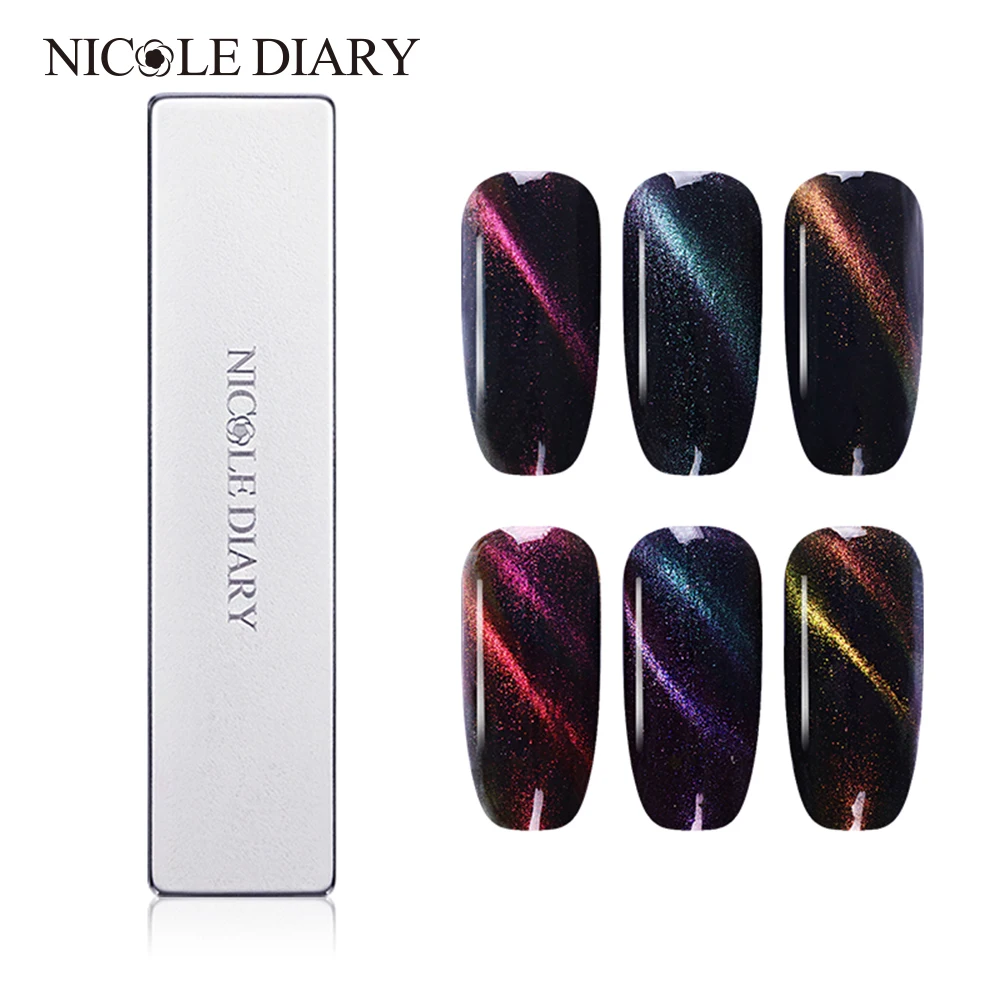 УФ Гель лак NICOLE DIARY Cat Eyes 6 мл магнитный эффект для ногтей гель ногтей|gel nail color|uv gel