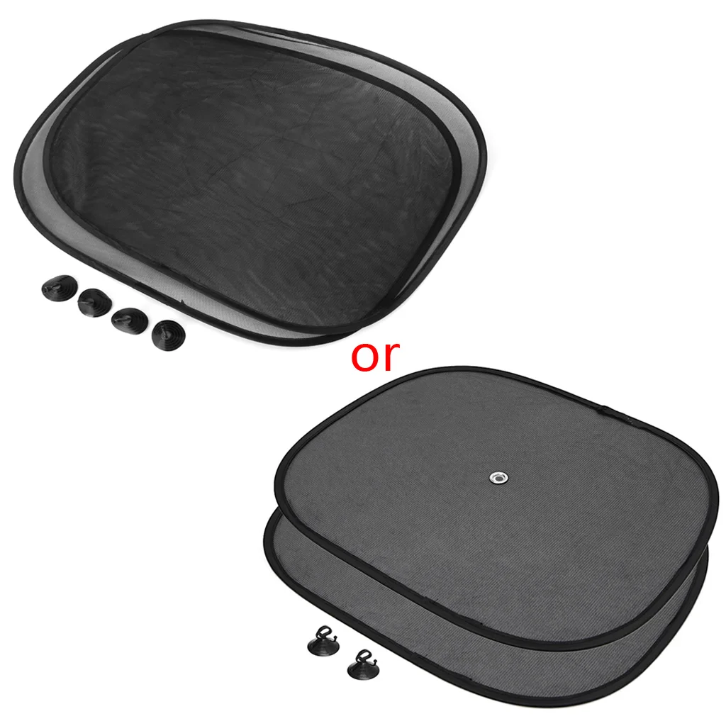 

1Pair Black Side Car Window Sunshade Sun Shade Visor Side Mesh Cover Shield Sunscreen