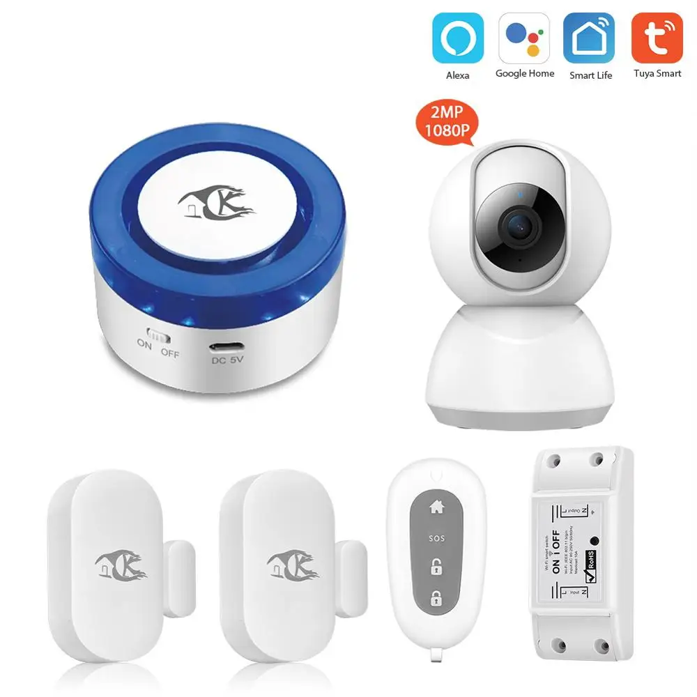 

Система сигнализации Tuya Smart home, Беспроводная охранная система с управлением через приложение