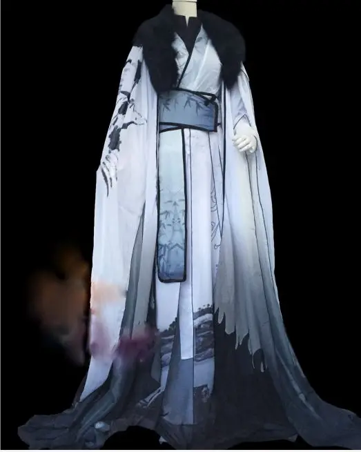 costume n cloak Mo Ran Chong Lou краска чернил мужской костюм Hanfu Gu Jun Xu Feng Sha Po Lang Cos Hanfu для аниме или ТВ Игры Cos Drama Hanfu - Цвет: costume n cloak