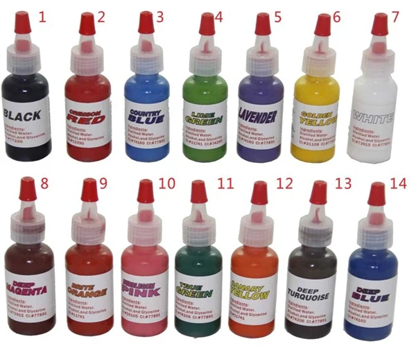 

Permanent makeup iron butterfly color tattoo ink kit 14 colors C121 bloodline tattoo pigment set 15ML free shipping