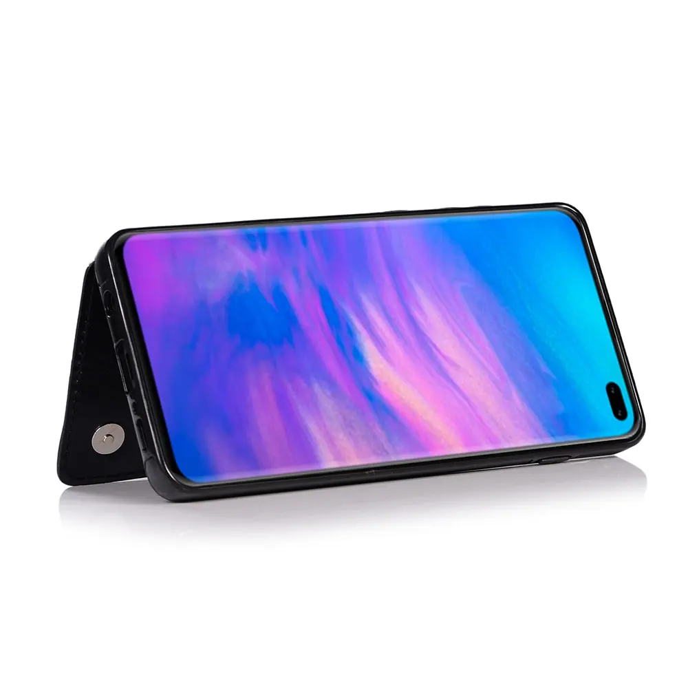 Кожаный чехол бумажник для телефона samsung Galaxy S7 S10 S8 S9 со слотами карт Note 9 8 плюс