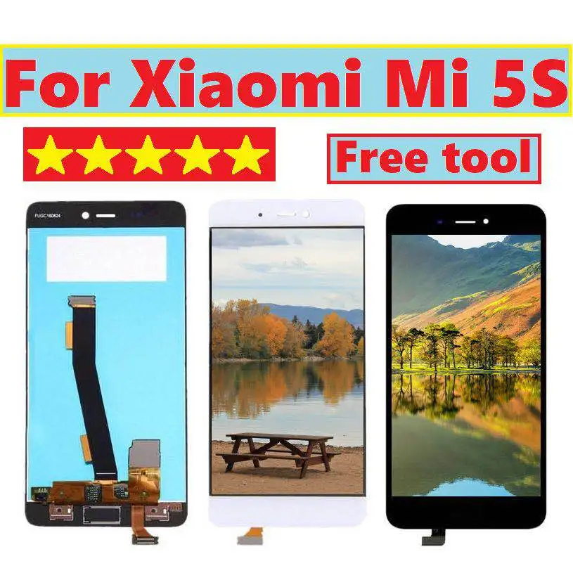 Для Xiaomi mi 5s ЖК дисплей + сенсорный экран дигитайзер сборка Замена предварительно