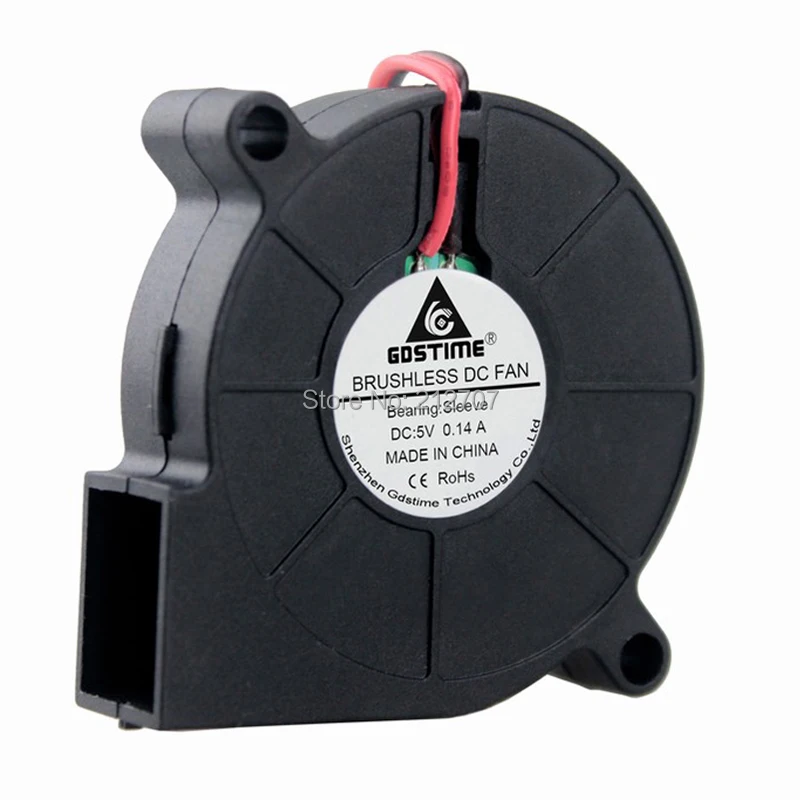 

2 Pieces/lot Gdstime Brushless 5cm 50 x 50 x 15mm 50mm DC 5V Blower Fan 5015