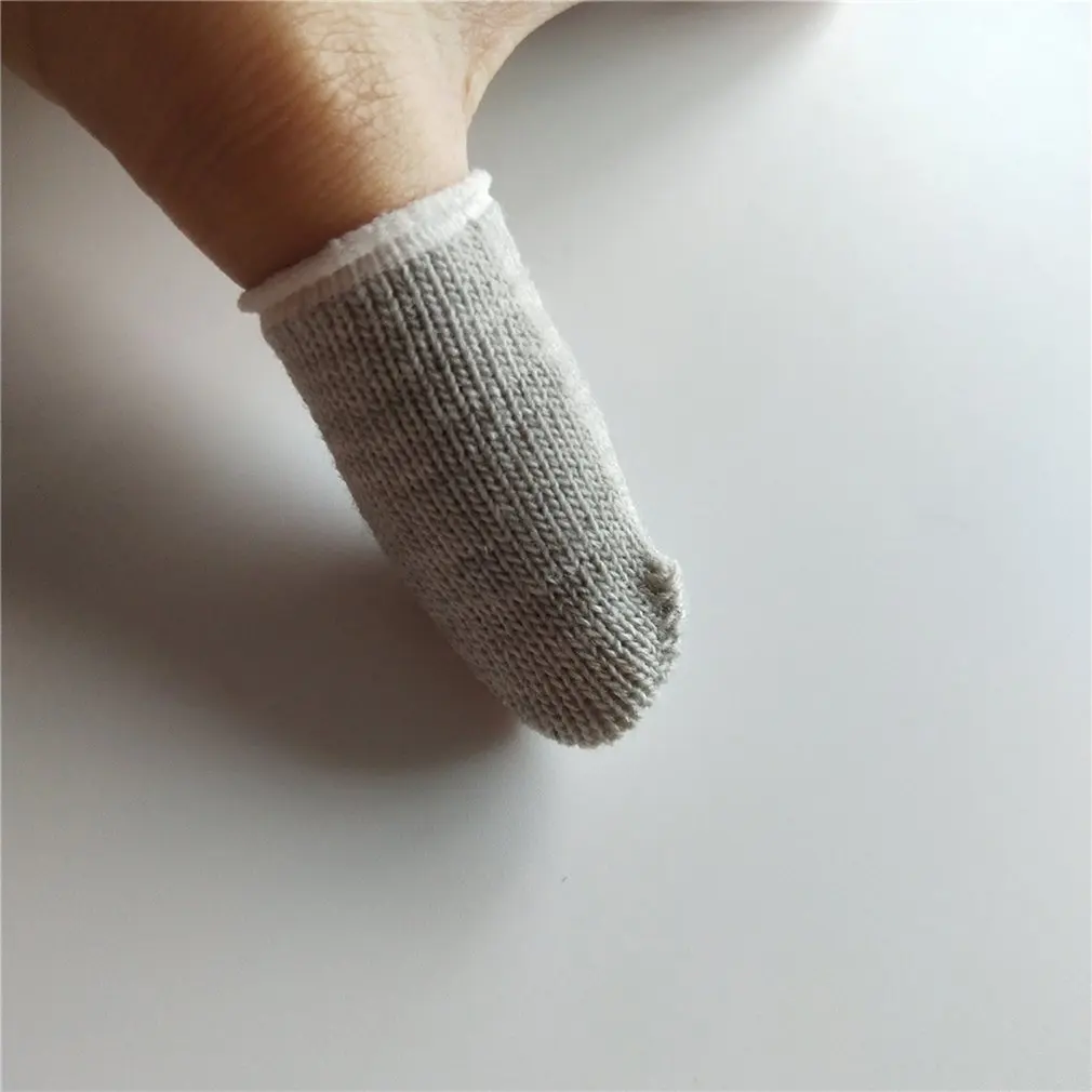 Full Touch Screen Game Fingertips Sweat-proof Anti-static Mobile Phone Tablet Finger Sleeve Gloves dropshipping Good Hot - Color: Red