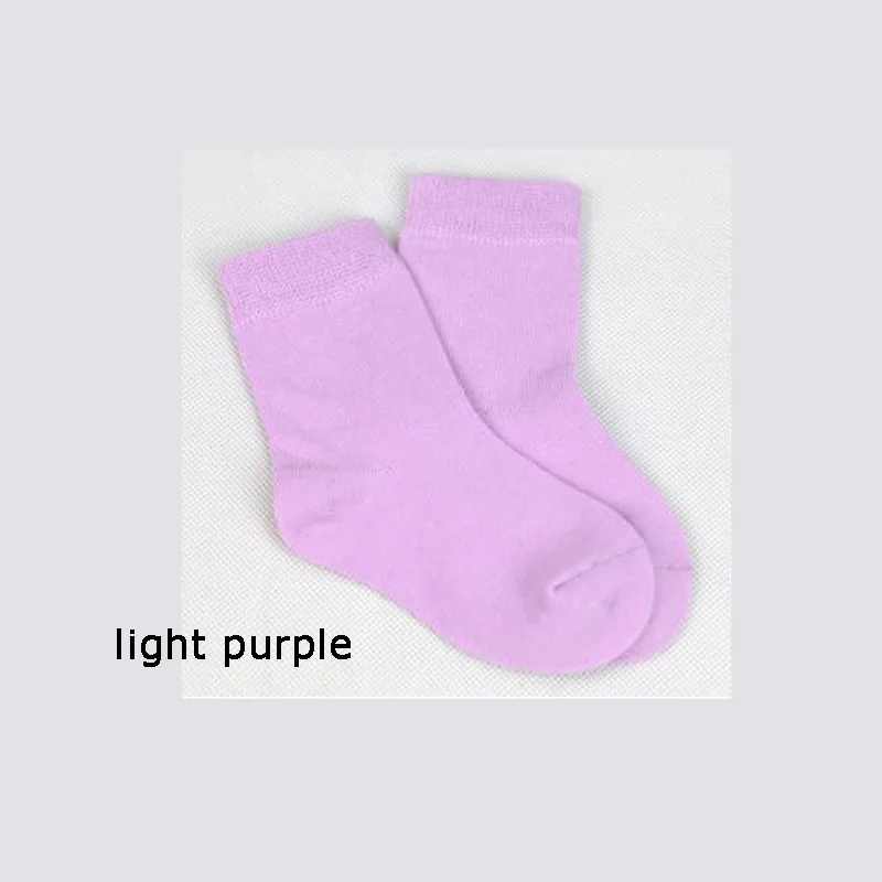 Light pueple 10 пар/лот; детские носки; сезон осень-зима; яркие цвета; высококачественные хлопковые носки для мальчиков и девочек; От 1 до 9 лет детские носки - Цвет: Light pueple