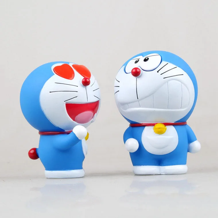 

Random Action Figure 10cm Love Doraemon The Robot Spirits PVC cat Model Anime Cartoon Brinquedos Toys Model Anime