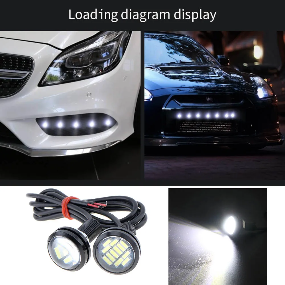 1 шт. DC 12V орлиный глаз светодиодный светильник 4014 12SMD 23 мм дневного света DRL