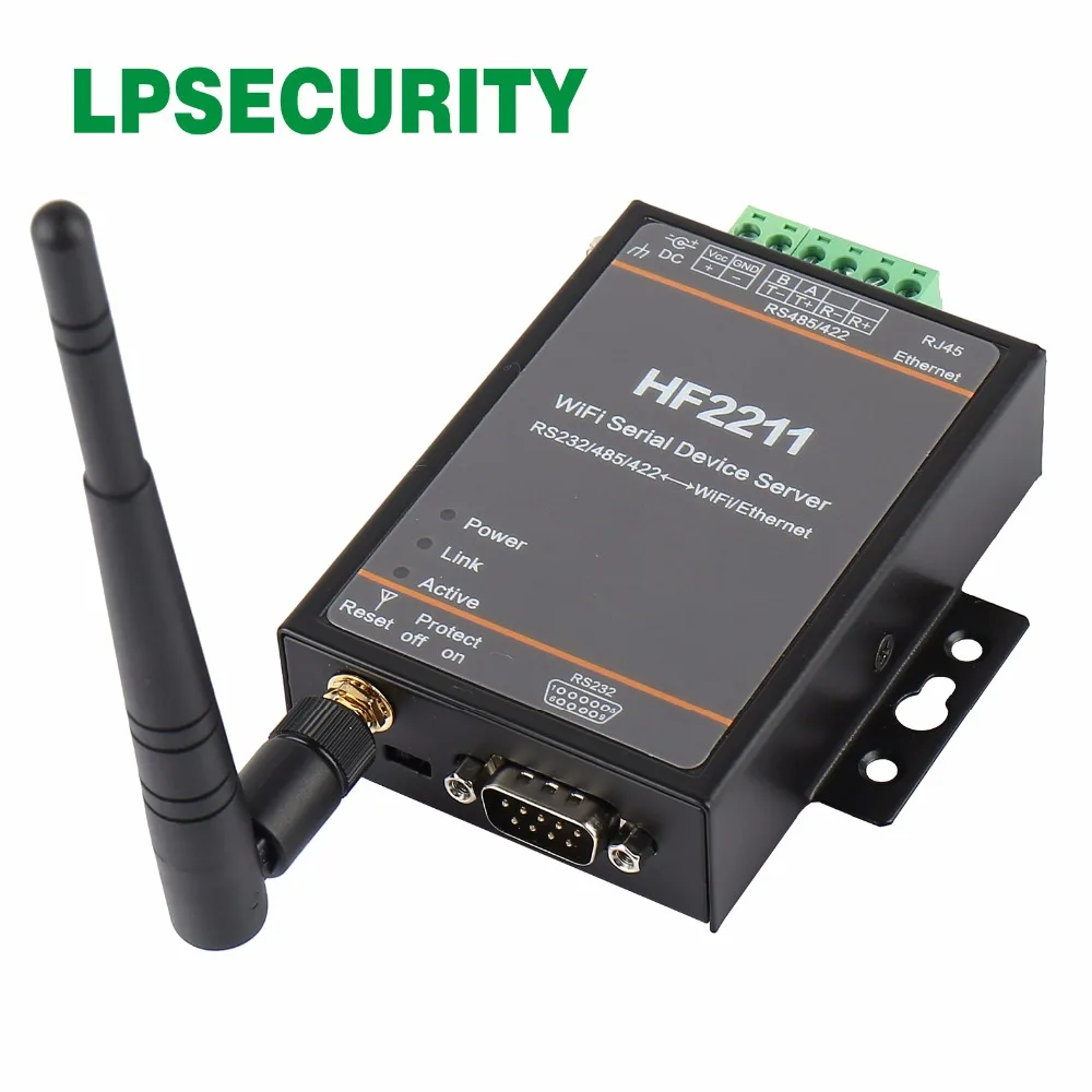 Последовательный модуль преобразования HF2211 Modbus RS232/RS485/RS422 в Ethernet/Wi Fi поддержка