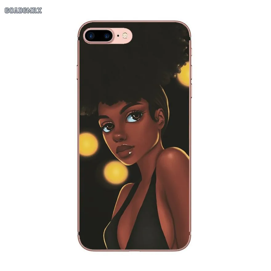 image 9 Модный черный волшебный поппин Melanin для девочек iPhone 6 6 S 7 8 Plus X XS MAX XR 4 4s 5 5S SE 5C прозрачный чехол из ТПУ - Цвет: image 9