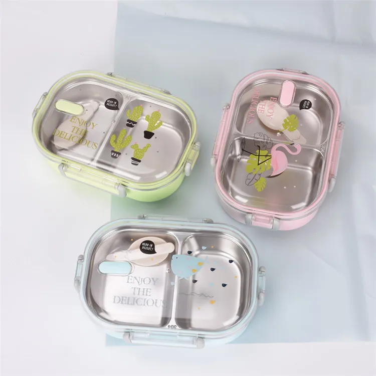 304 коробка из нержавеющей стали Bento переносная коробка для ланча для детей школы кухни герметичный контейнер еды коробка для еды Loncheras Lancheira